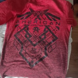 American Fighter Red and Black Graphic Tee
